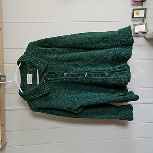 Womens Classic Irish Knit sweater in beautiful shade of green